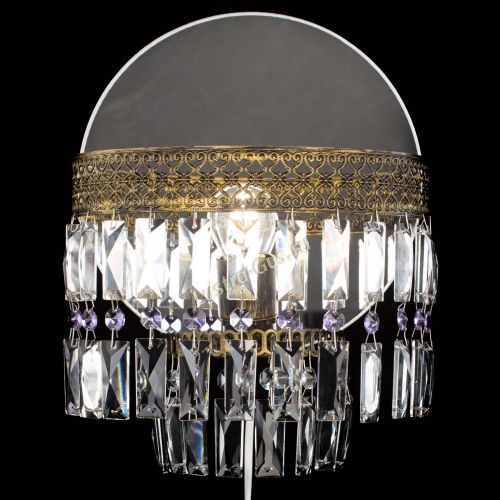 Бра Венеция Пластинка под бронзу Фиолетовая в Пензе Гусь Хрустальный