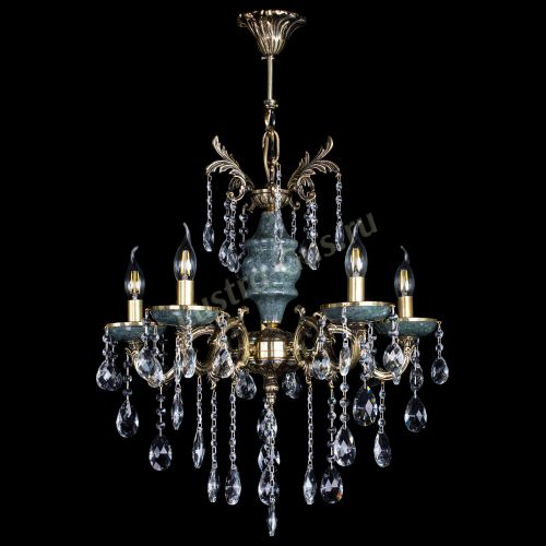 Люстра бронзовая Алфея №5 "Малахит" баден в Пензе Гусь Хрустальный