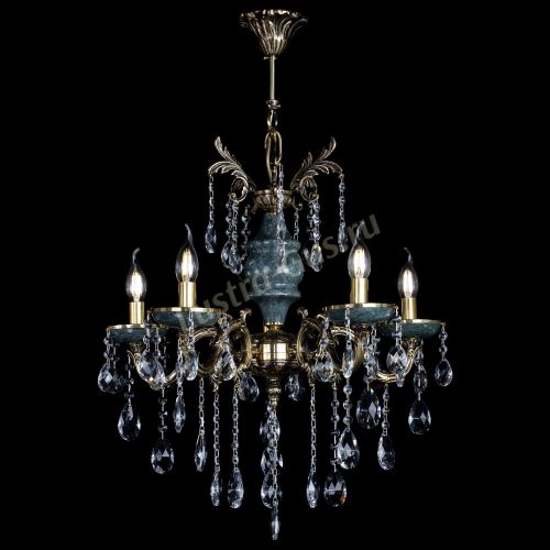 Люстра бронзовая Алфея №5 "Малахит" баден в Пензе Гусь Хрустальный