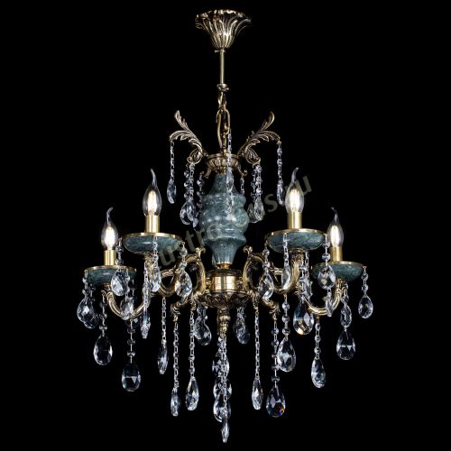 Люстра бронзовая Алфея №5 "Малахит" баден в Пензе Гусь Хрустальный