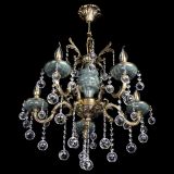 Люстра бронзовая Алфея №5 "Малахит" шар в Пензе