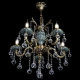 Люстра бронзовая Алфея №5 "Малахит" шар в Пензе