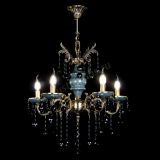 Люстра бронзовая Алфея №5 "Малахит" шар черная в Пензе