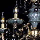 Люстра бронзовая Алфея №5 "Малахит" шар черная в Пензе