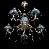 Люстра бронзовая Алфея №5 "Малахит" шар черная в Пензе