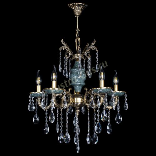 Люстра Алфея №5 "Малахит" журавлик в Пензе Гусь Хрустальный