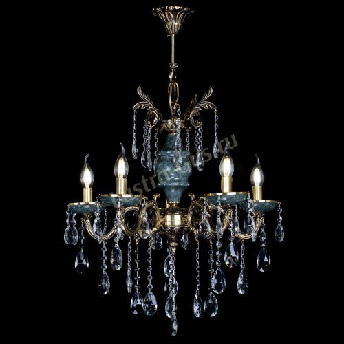 Люстра Алфея №5 "Малахит" журавлик в Пензе Гусь Хрустальный