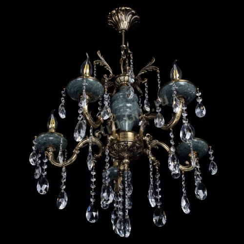 Люстра Алфея №5 "Малахит" журавлик в Пензе Гусь Хрустальный