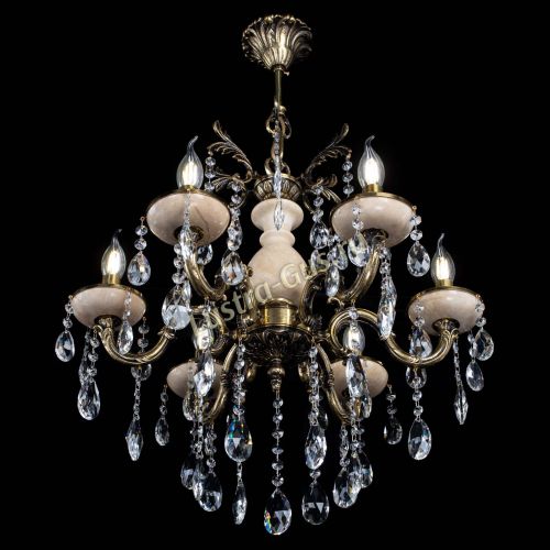 Люстра бронзовая Алфея №6 с камнем шар в Пензе Гусь Хрустальный