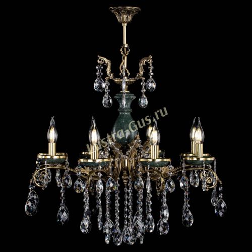 Люстра бронзовая Алфея Малахит №8 баден в Пензе Гусь Хрустальный