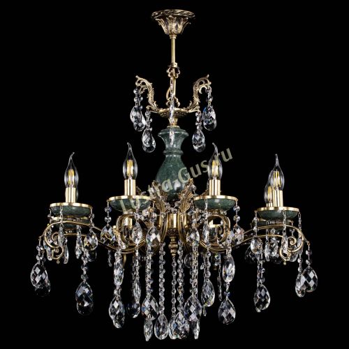 Люстра бронзовая Алфея Малахит №8 баден в Пензе Гусь Хрустальный