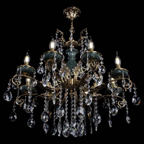 Люстра бронзовая Алфея Малахит №8 баден в Пензе Гусь Хрустальный