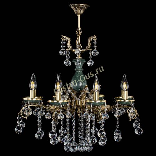 Люстра бронзовая Алфея Малахит №8 шар в Пензе Гусь Хрустальный
