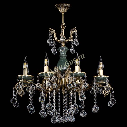 Люстра бронзовая Алфея Малахит №8 шар в Пензе Гусь Хрустальный