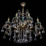 Люстра бронзовая Алфея Малахит №8 шар в Пензе