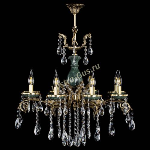 Люстра бронзовая Алфея Малахит №8 журавлик в Пензе Гусь Хрустальный