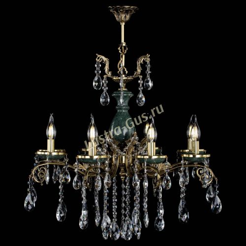 Люстра бронзовая Алфея Малахит №8 журавлик в Пензе Гусь Хрустальный