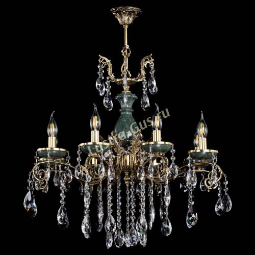 Люстра бронзовая Алфея Малахит №8 журавлик в Пензе Гусь Хрустальный