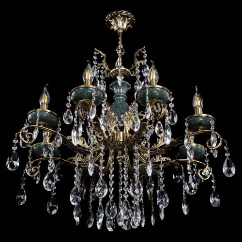 Люстра бронзовая Алфея Малахит №8 журавлик в Пензе Гусь Хрустальный