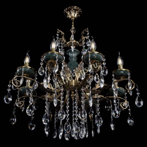 Люстра бронзовая Алфея Малахит №8 журавлик в Пензе Гусь Хрустальный