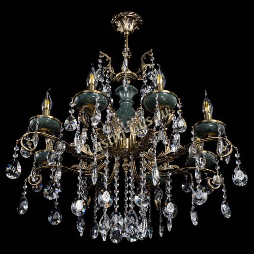 Люстра бронзовая Алфея Малахит №8 звездочка в Пензе Гусь Хрустальный