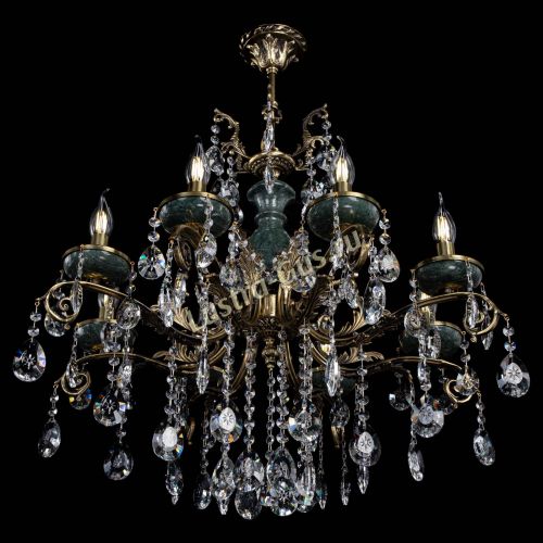 Люстра бронзовая Алфея Малахит №8 звездочка в Пензе Гусь Хрустальный