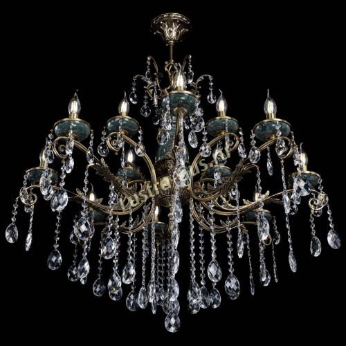 Люстра бронзовая Алфея Малахит №12 баден в Пензе Гусь Хрустальный