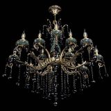 Люстра бронзовая Алфея Малахит №12 шар черная в Пензе