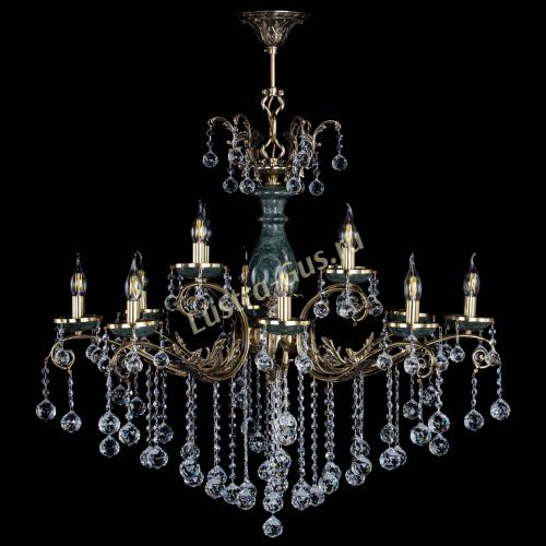 Люстра бронзовая Алфея Малахит №12 шар в Пензе Люстра бронзовая Алфея Малахит №12 шар в Пензе