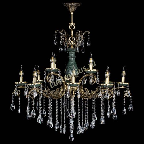 Люстра бронзовая Алфея Малахит №12 журавлик в Пензе Люстра бронзовая Алфея Малахит №12 журавлик в Пензе