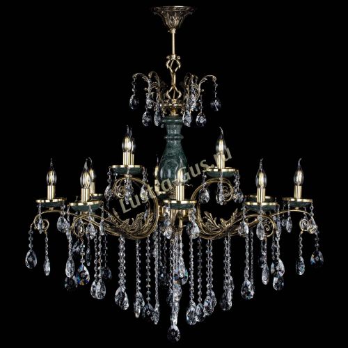 Люстра бронзовая Алфея Малахит №12 звездочка в Пензе Гусь Хрустальный