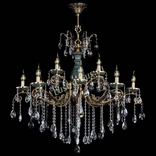 Люстра бронзовая Алфея Малахит №12 звездочка в Пензе Гусь Хрустальный