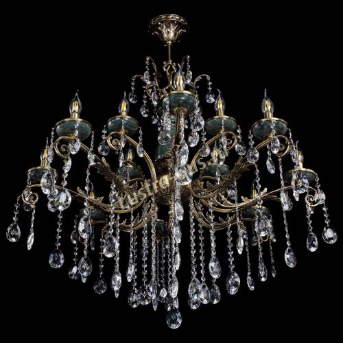 Люстра бронзовая Алфея Малахит №12 звездочка в Пензе Гусь Хрустальный