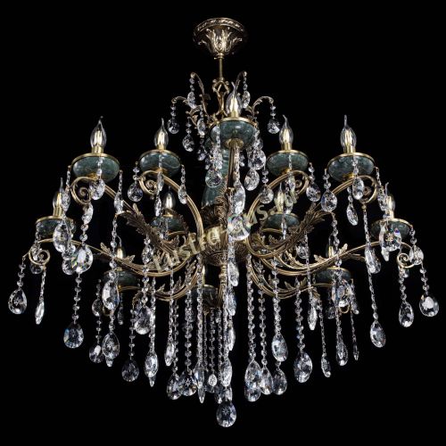 Люстра бронзовая Алфея Малахит №12 звездочка в Пензе Гусь Хрустальный