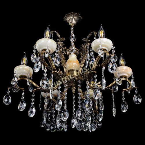 Люстра бронзовая Алфея Оникс №6/2 баден в Пензе Гусь Хрустальный