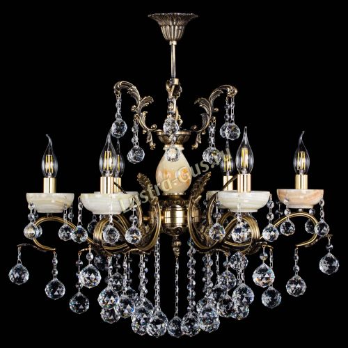 Люстра бронзовая Алфея Оникс №6/2 шар в Пензе Гусь Хрустальный