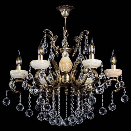 Люстра бронзовая Алфея Оникс №6/2 шар в Пензе Гусь Хрустальный