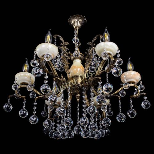 Люстра бронзовая Алфея Оникс №6/2 шар в Пензе Гусь Хрустальный