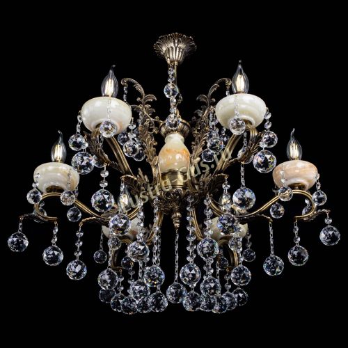 Люстра бронзовая Алфея Оникс №6/2 шар в Пензе Гусь Хрустальный