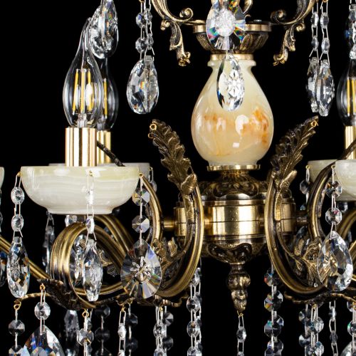 Люстра бронзовая Алфея Оникс №6/2 звездочка в Пензе Гусь Хрустальный