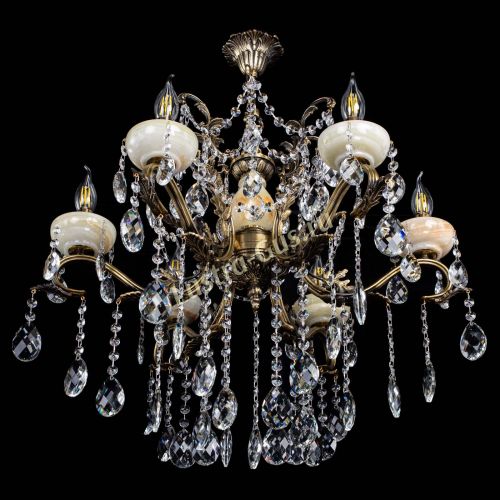 Люстра бронзовая Алфея Оникс №6 баден в Пензе Гусь Хрустальный