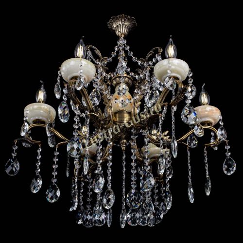 Люстра бронзовая Алфея Оникс №6 баден в Пензе Гусь Хрустальный