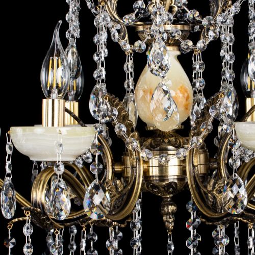 Люстра бронзовая Алфея Оникс №6 баден в Пензе Гусь Хрустальный