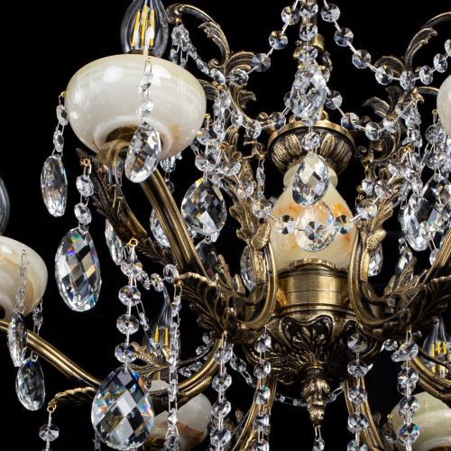 Люстра бронзовая Алфея Оникс №6 баден в Пензе Гусь Хрустальный