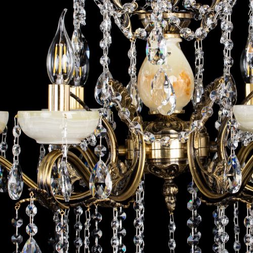 Люстра бронзовая Алфея Оникс №6 шар в Пензе Гусь Хрустальный