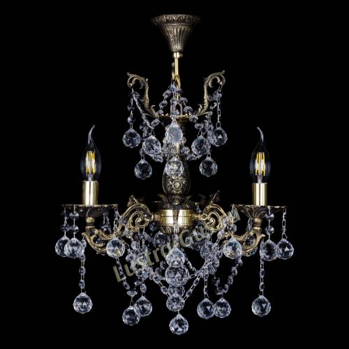 Бронзовая люстра Ариадна №3 Шар в Пензе Гусь Хрустальный