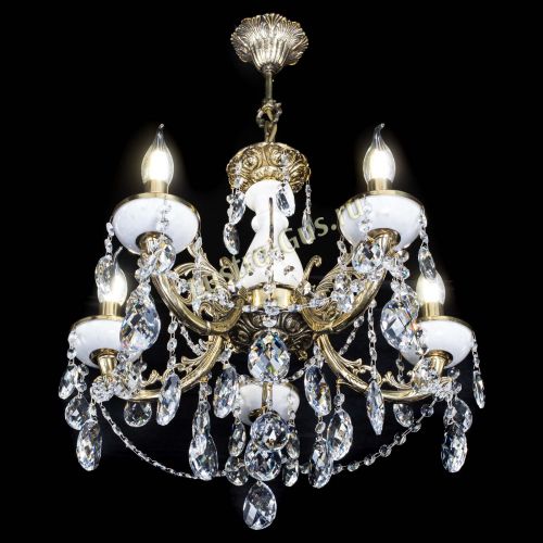 Люстра бронзовая Атланта из мрамора Баден №5/3 в Пензе Гусь Хрустальный