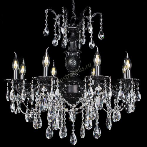 Люстра бронзовая Делия №8 журавлик черная в Пензе Гусь Хрустальный