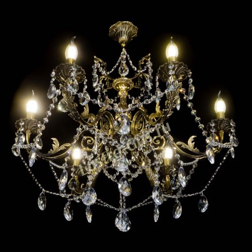 Бронзовая люстра Кассандра №6/2 баден в Пензе Гусь Хрустальный