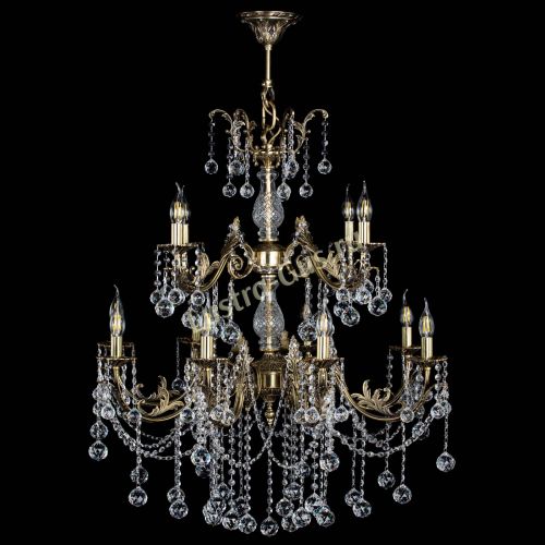 Люстра бронзовая Кассандра Алфея №12 шар в Пензе Гусь Хрустальный